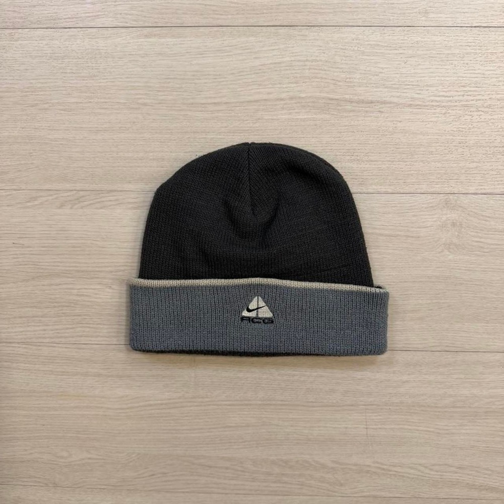 Y2K Nike ACG Black Cuff Beanie Mens OSFM
